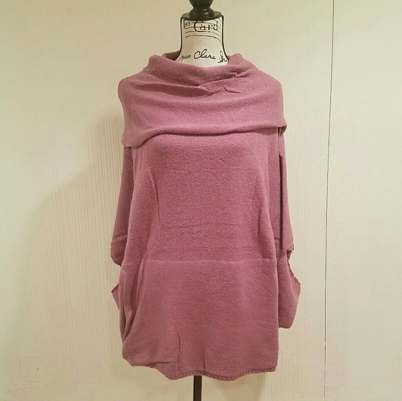 LAST ONE! Oversized Foldover Sweater Purple M - Picture 3 of 6